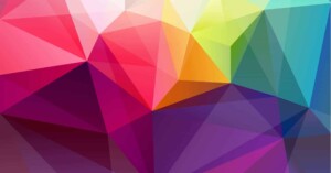Abstract image of colorful prismatic shapes.
