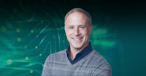 Cover image for a blog post about CMMC for small businesses, including the practical steps a small business can take to prepare for CMMC certification efficiently. Image features a picture of the author against a stylized green background.