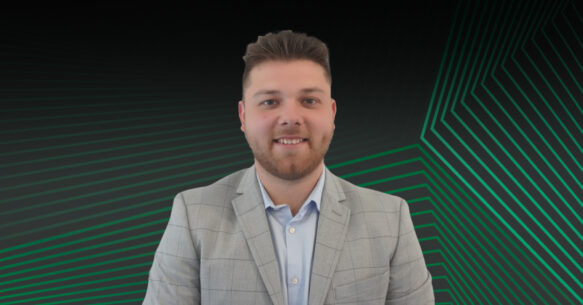 Cover image for a blog post about the importance of ISO 42001 gap analysis and ISO 42001 implementation for identifying AI security gaps. Image features a picture of the author against a stylized green background.