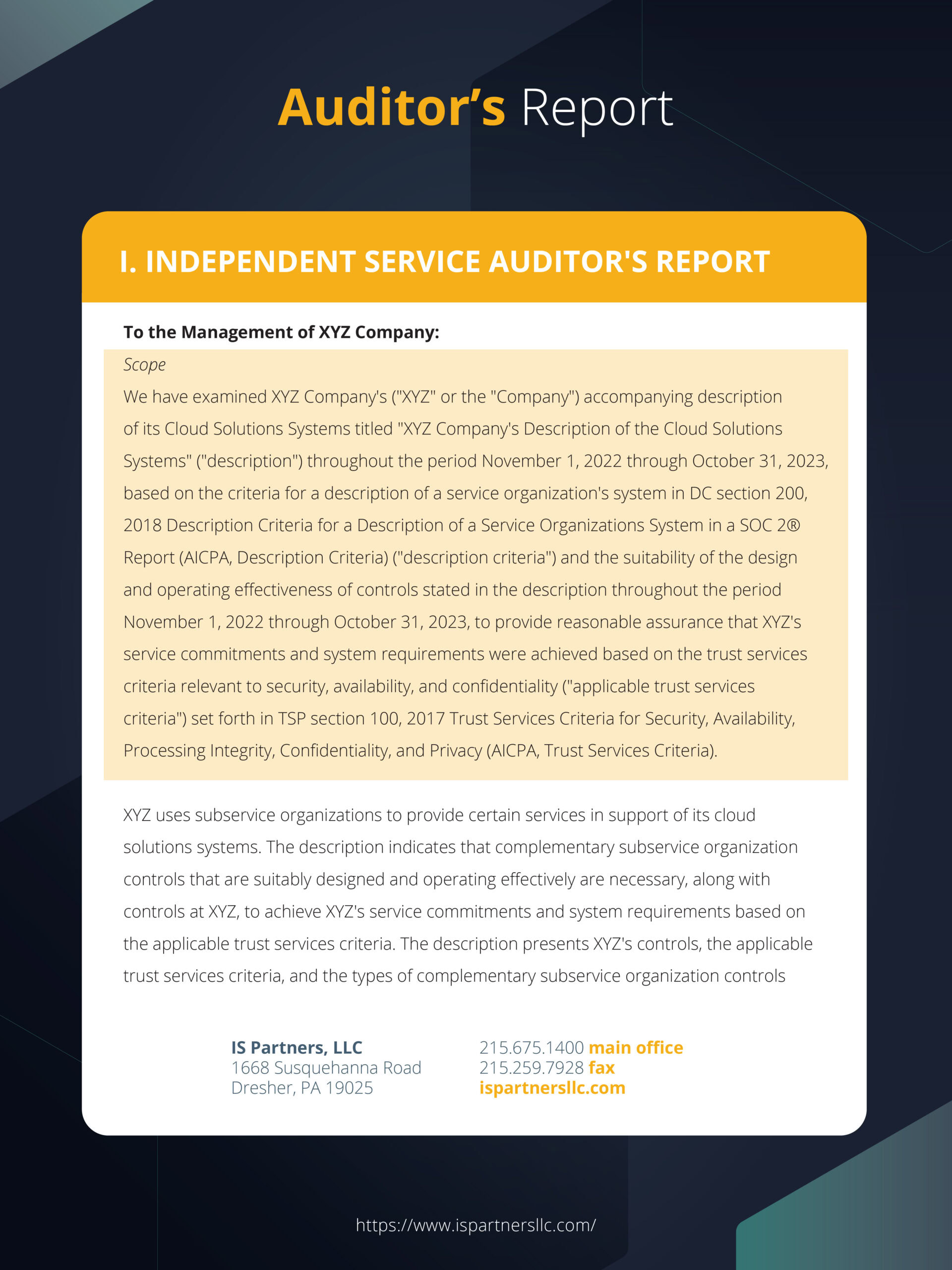 SOC 2 Report Example (Download Free Template)
