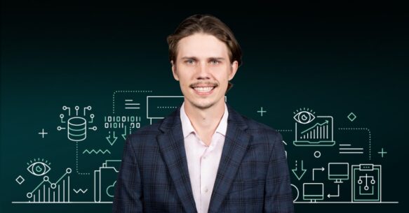 Cover image for a blog post explaining what is PHI for HIPAA and what is not considered PHI under HIPAA. Image features a picture of the author against a stylized green background.