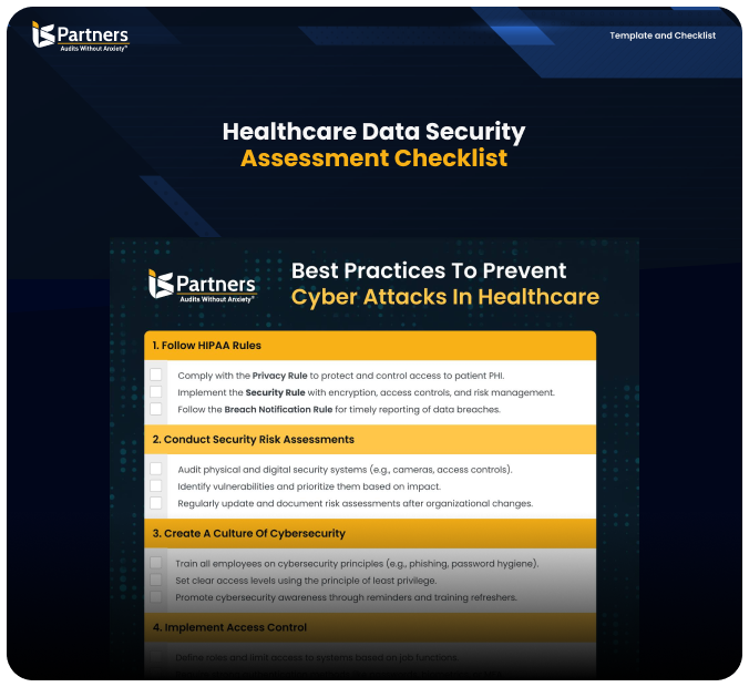 Healthcare Data Security Assessment Checklist