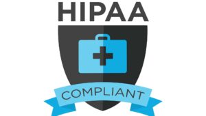 a badge proving HIPAA compliance