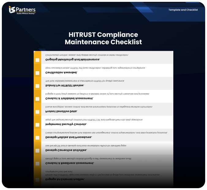 HITRUST Compliance Checklist