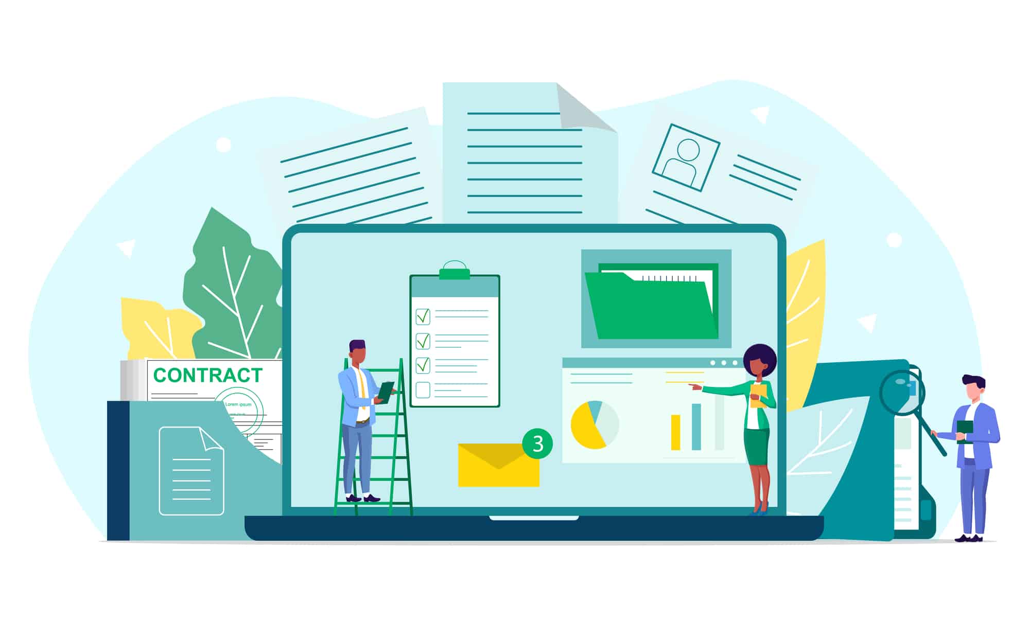 Illustration of an internal audit concept