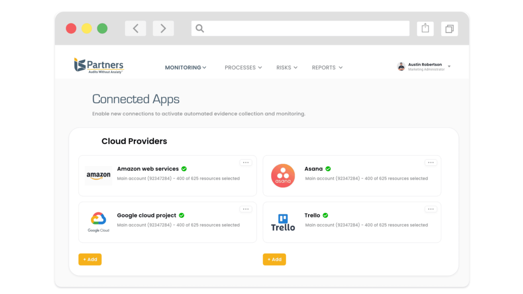 connected tools in I. S. Partner's automated compliance software