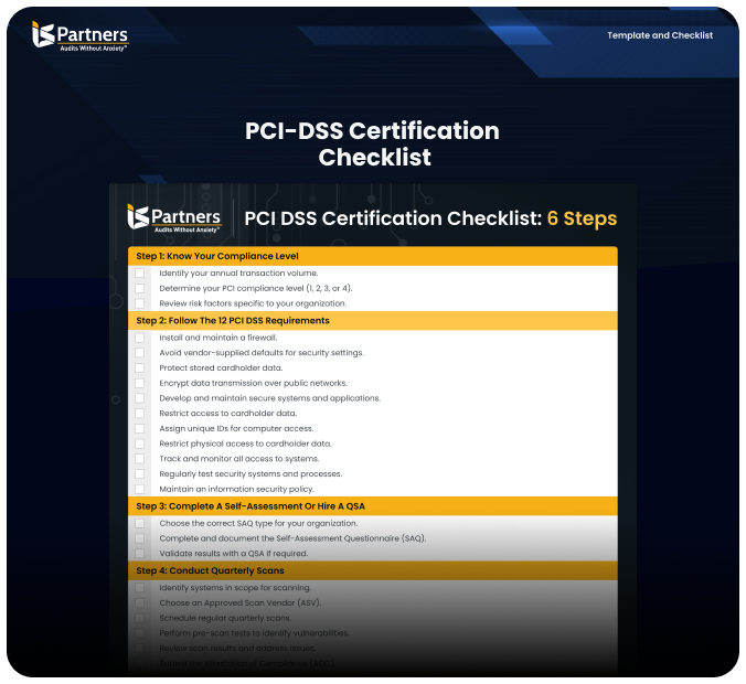 PCI-DSS Certification Checklist