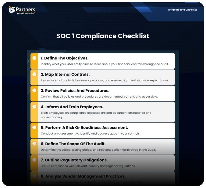 SOC 1 Compliance Checklist