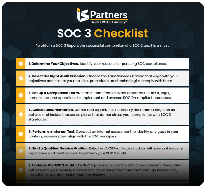 SOC 3 Compliance Checklist (Landing) - IS Partners